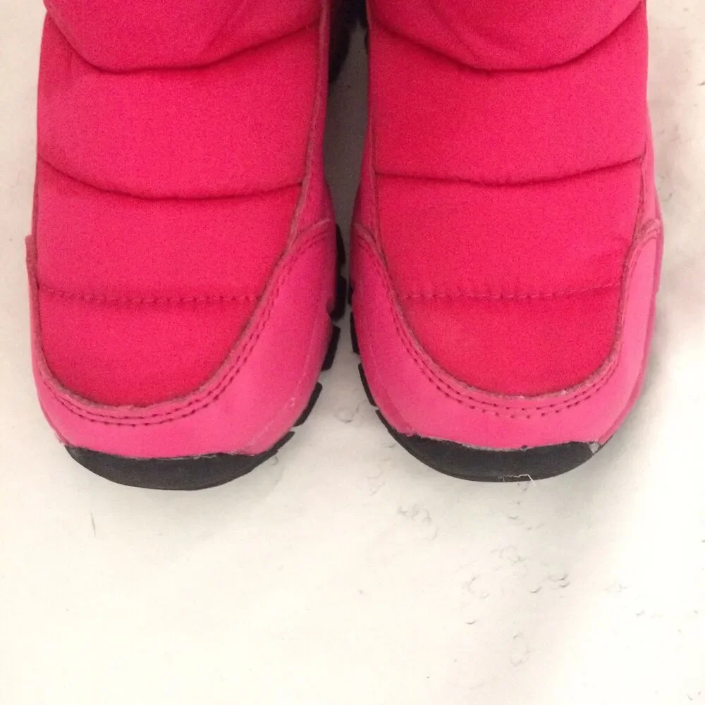 UBFEN Girls Snow Boots Pink Camo Sz 1.5 Waterproof Winter Outdoor Warm Outwear